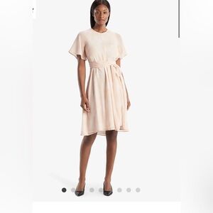 NWT MM LaFleur Jessica Dress in Silk Brushstroke Pink